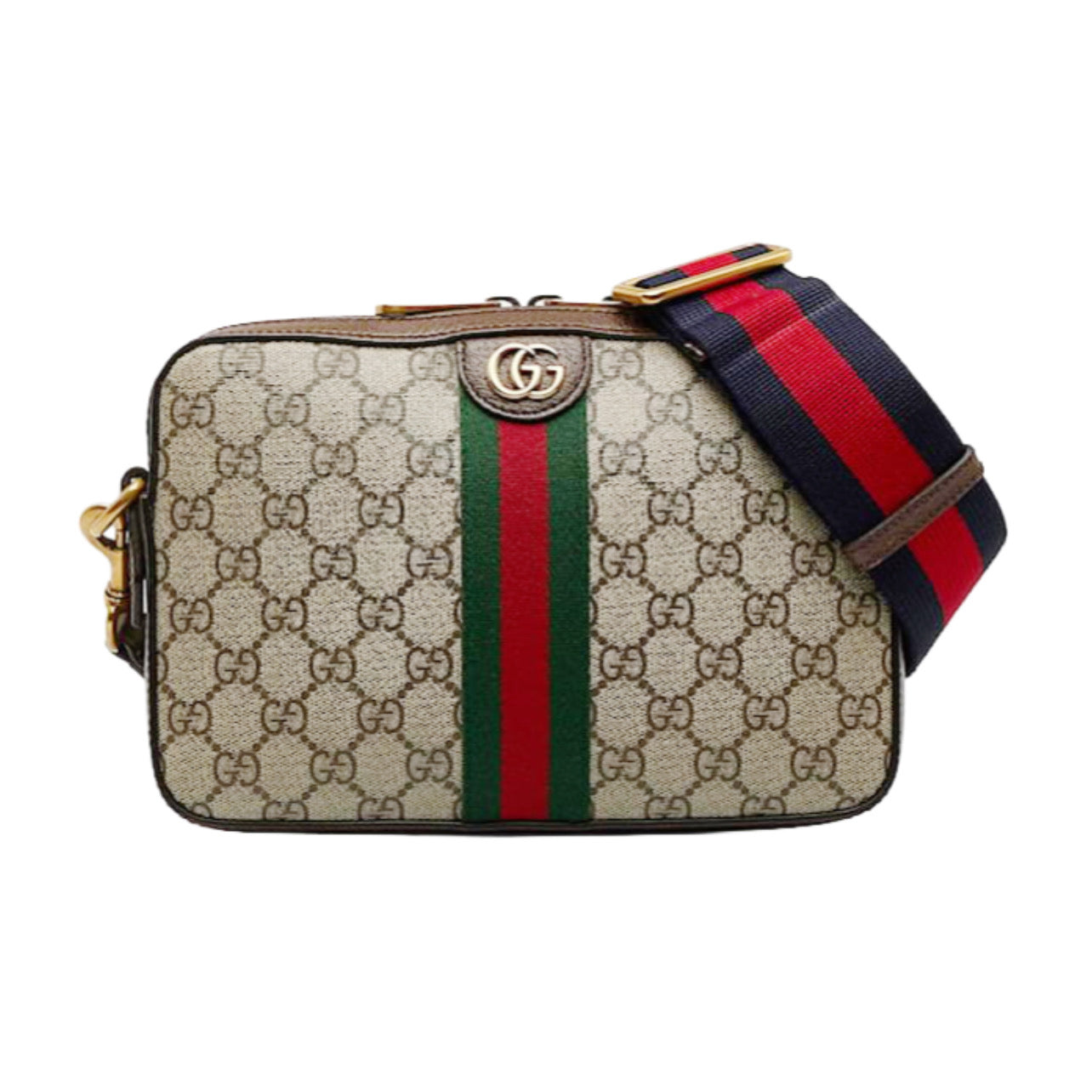 Gucci Ophidia Zip Wristlet Shoulder Bag GG Coated Canvas Crossbody Bag