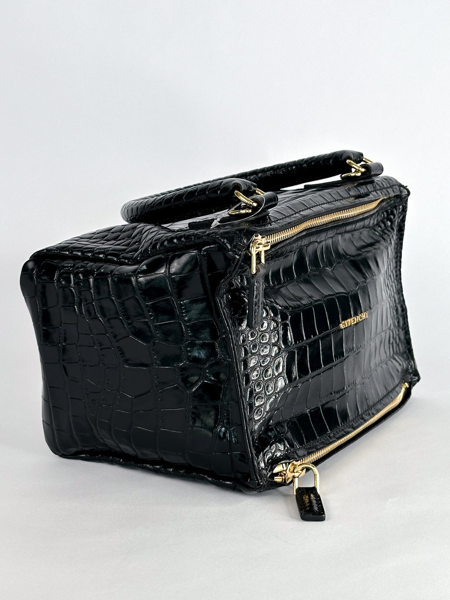 Givenchy Pandora Small Croc Embossed Bag