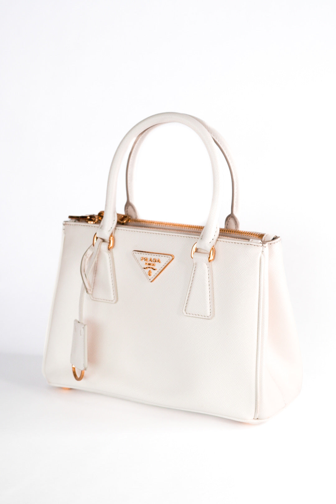 Prada Small Saffiano Galleria White