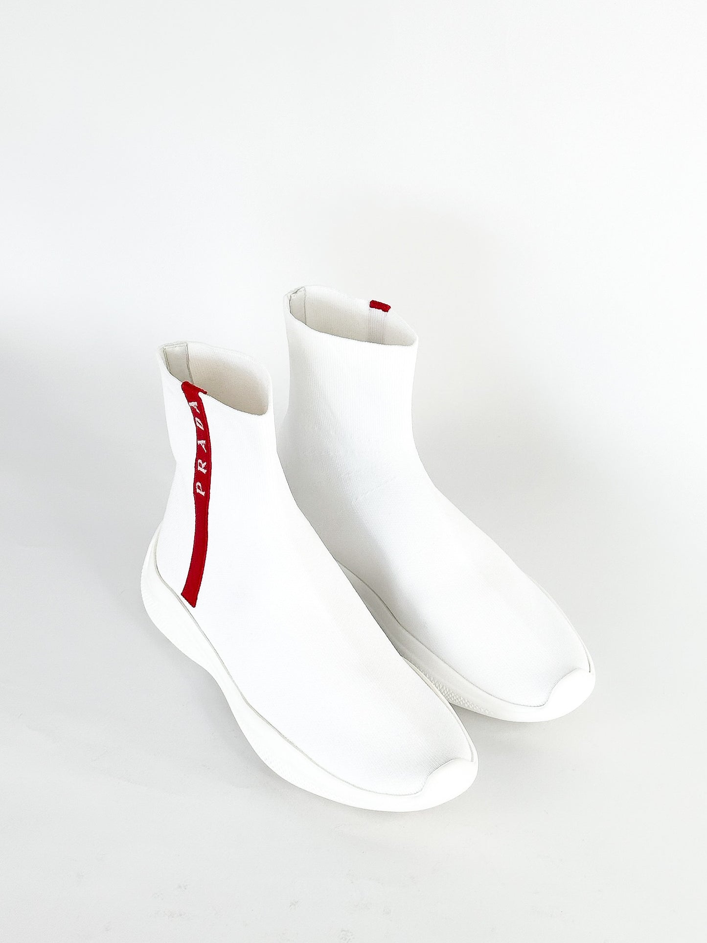 Prada America’s Cup Logo Sock Sneakers Size 35