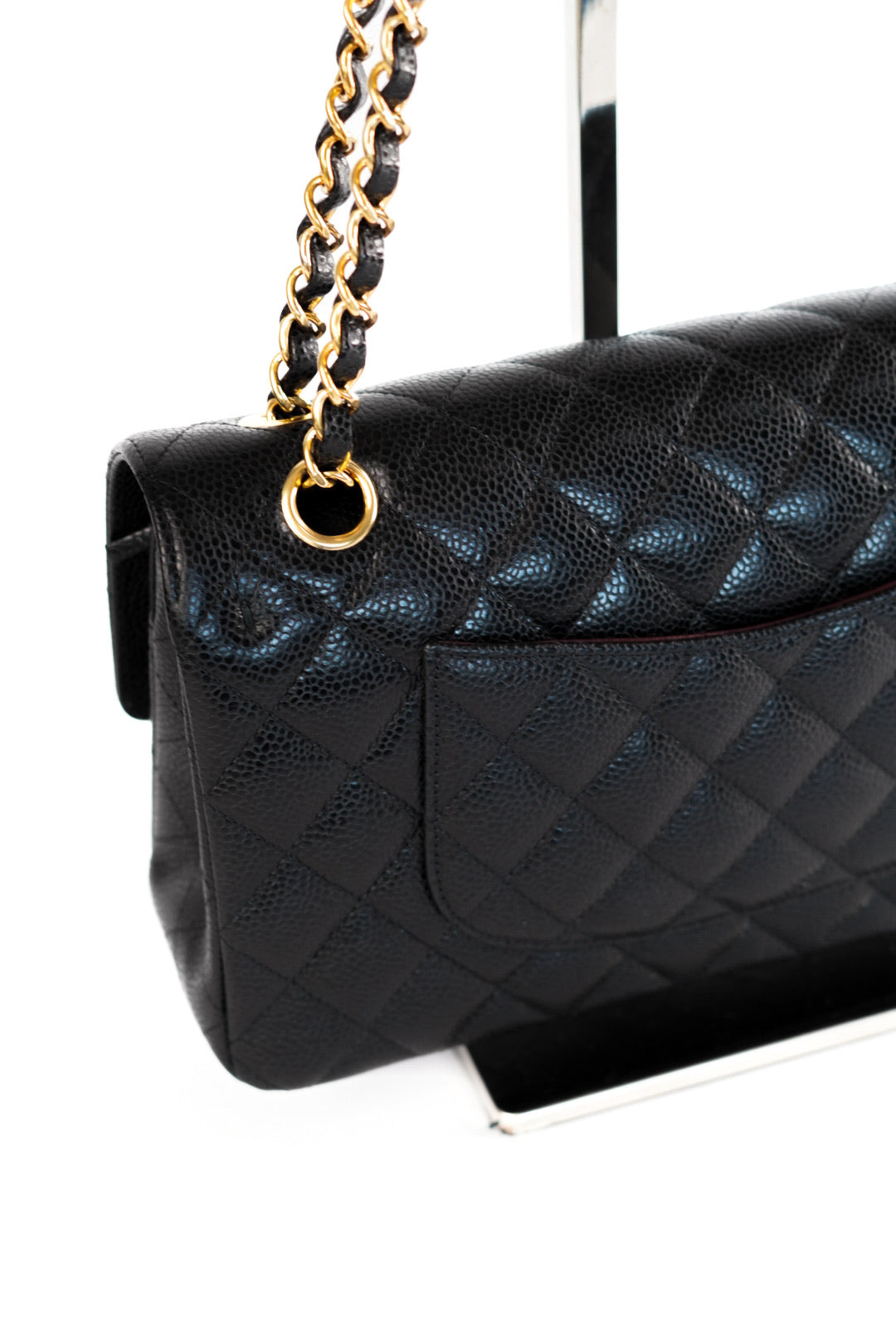 Chanel Classic Double Flap Caviar Leather Gold Hardware