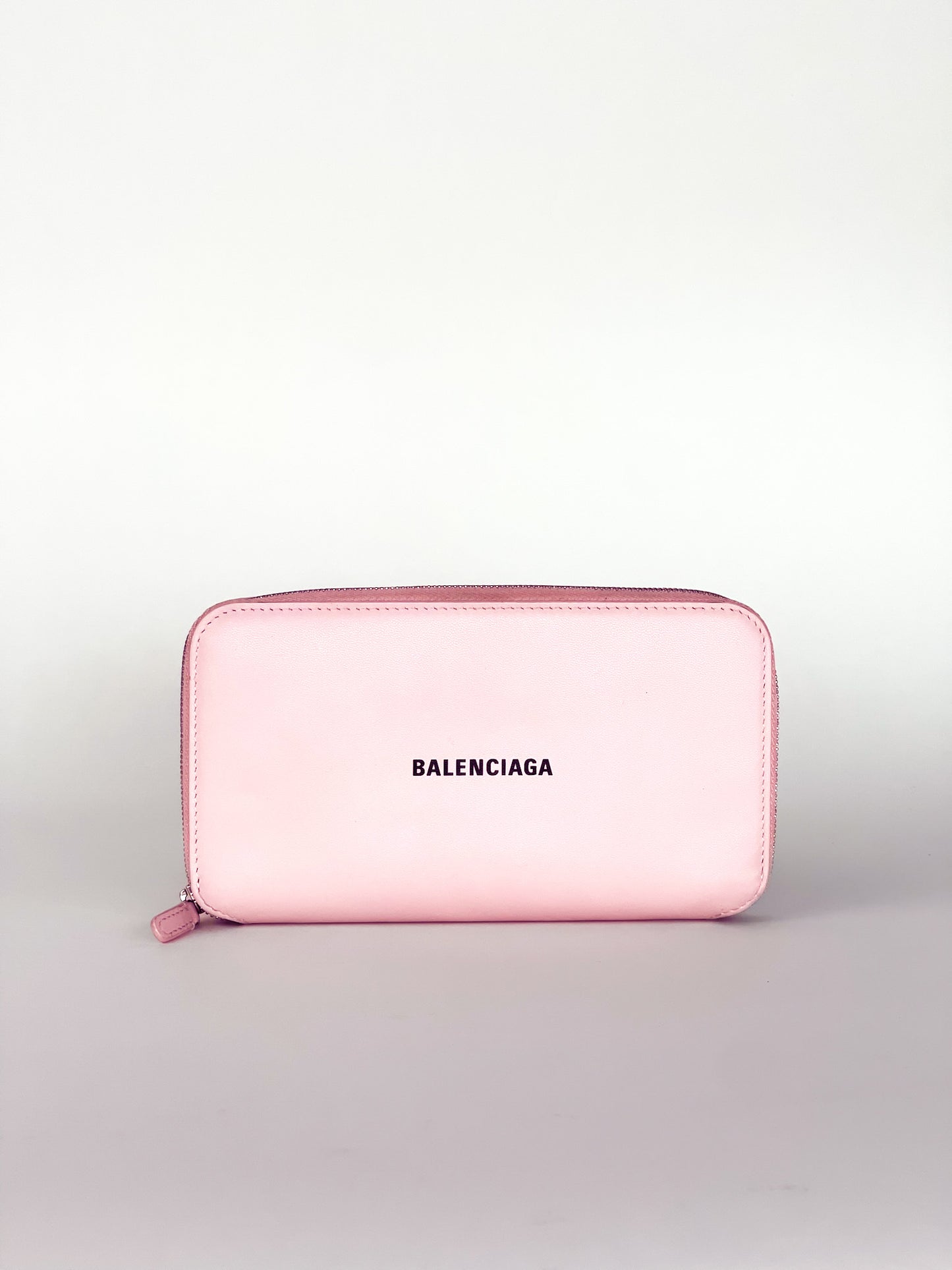 Balenciaga Long Wallet in Pink Leather