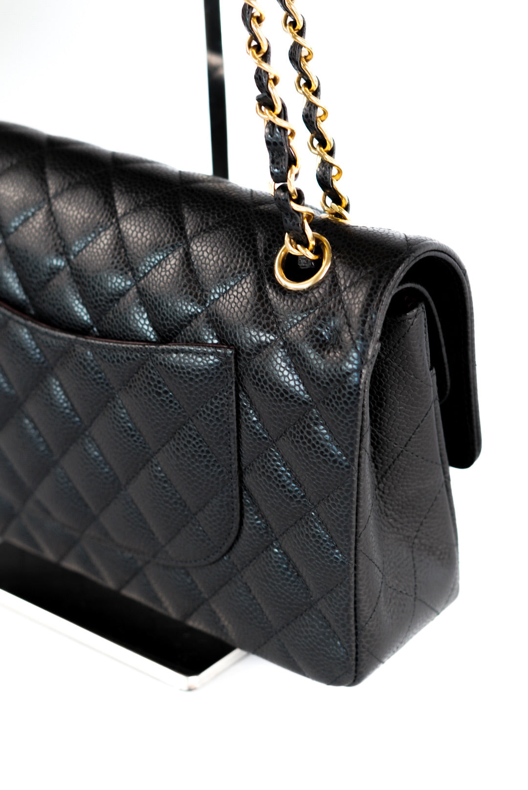 Chanel Classic Double Flap Caviar Leather Gold Hardware
