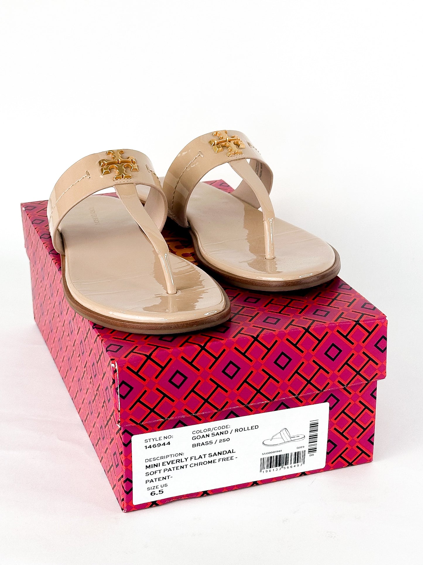 Tory Burch Mini Everly Flat Sandal Size US 6.5