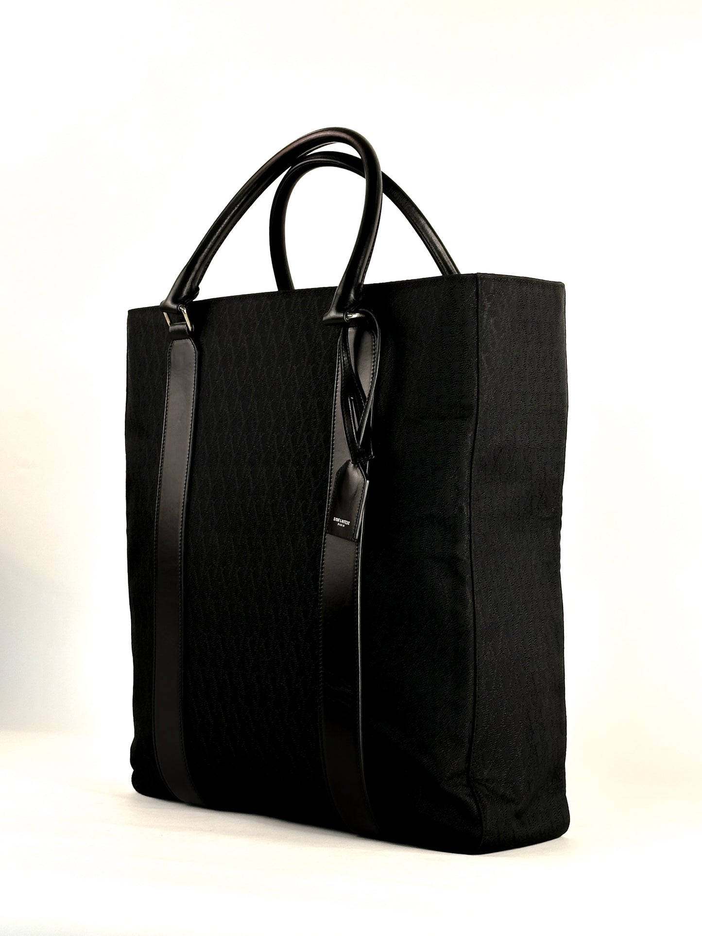 Saint Laurent Toile Classic Monogram Tote Bag Black