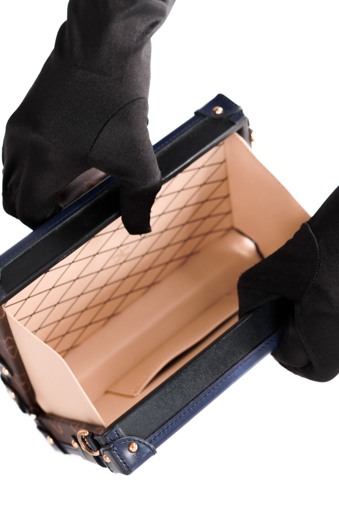 Louis Vuitton Monogram Malletage Print Petite Malle Marine Rouge