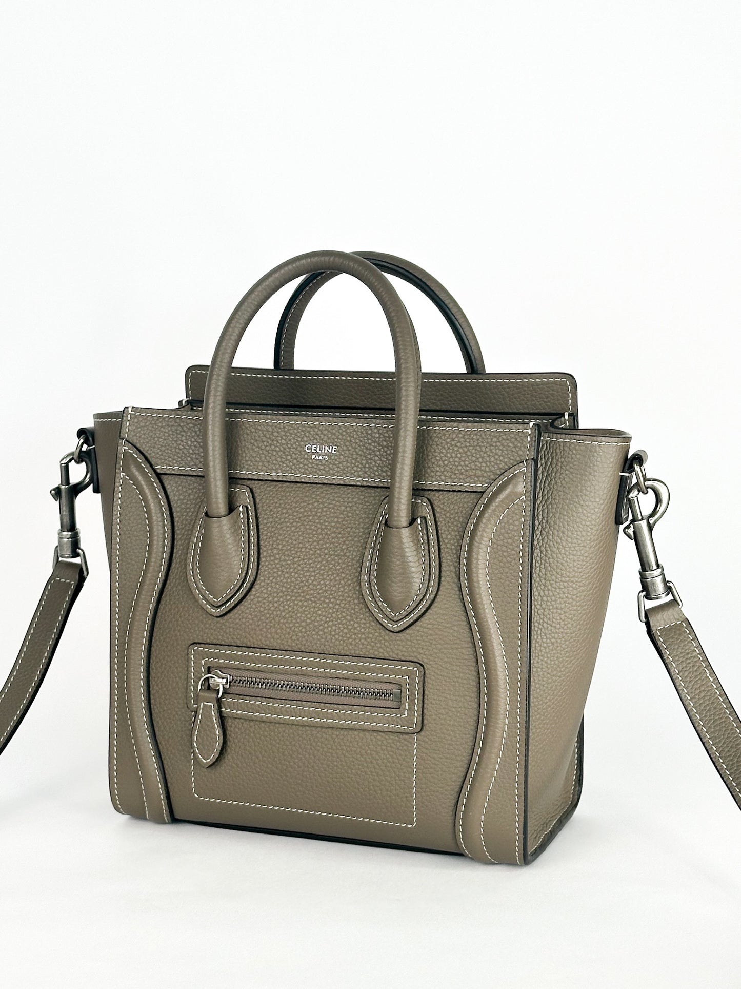 Celine Nano Luggage in Drummed Calfskin
