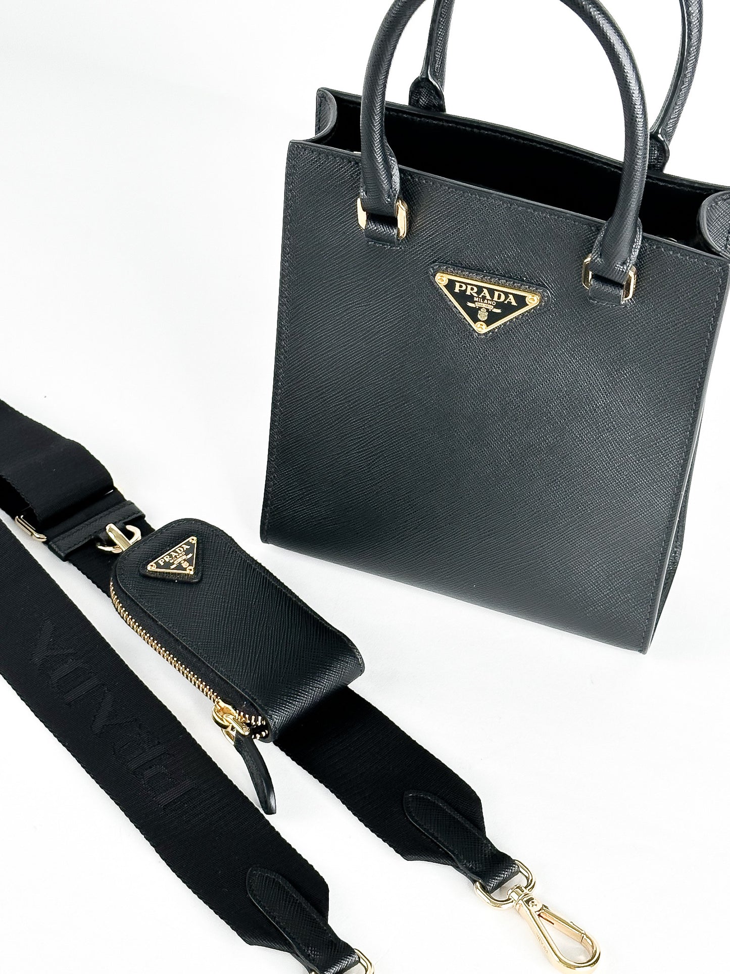 Prada Small Top Handle Bag in Saffiano Leather