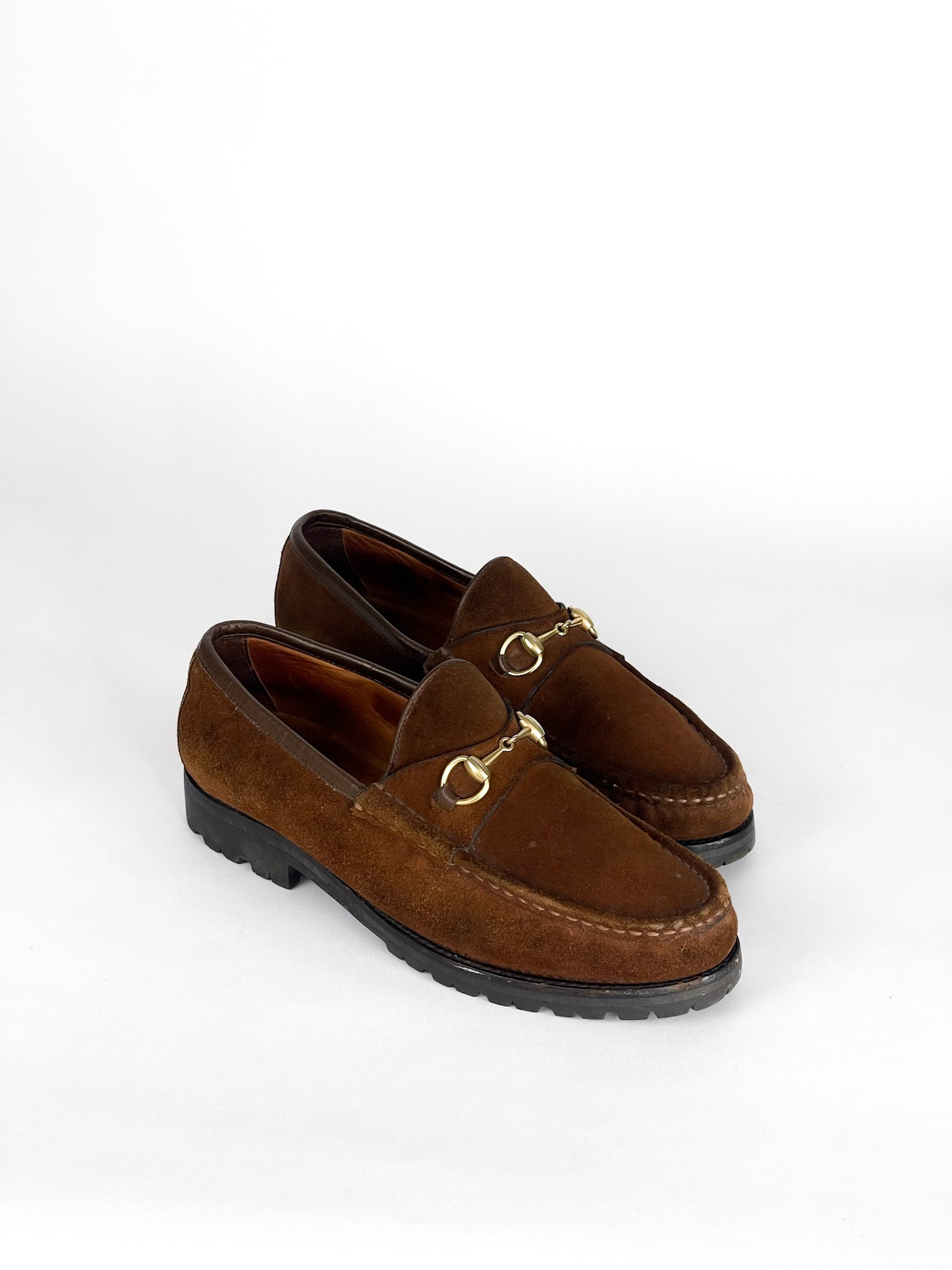 Gucci Horsebit Suede Loafers Vintage Size 7 1/2