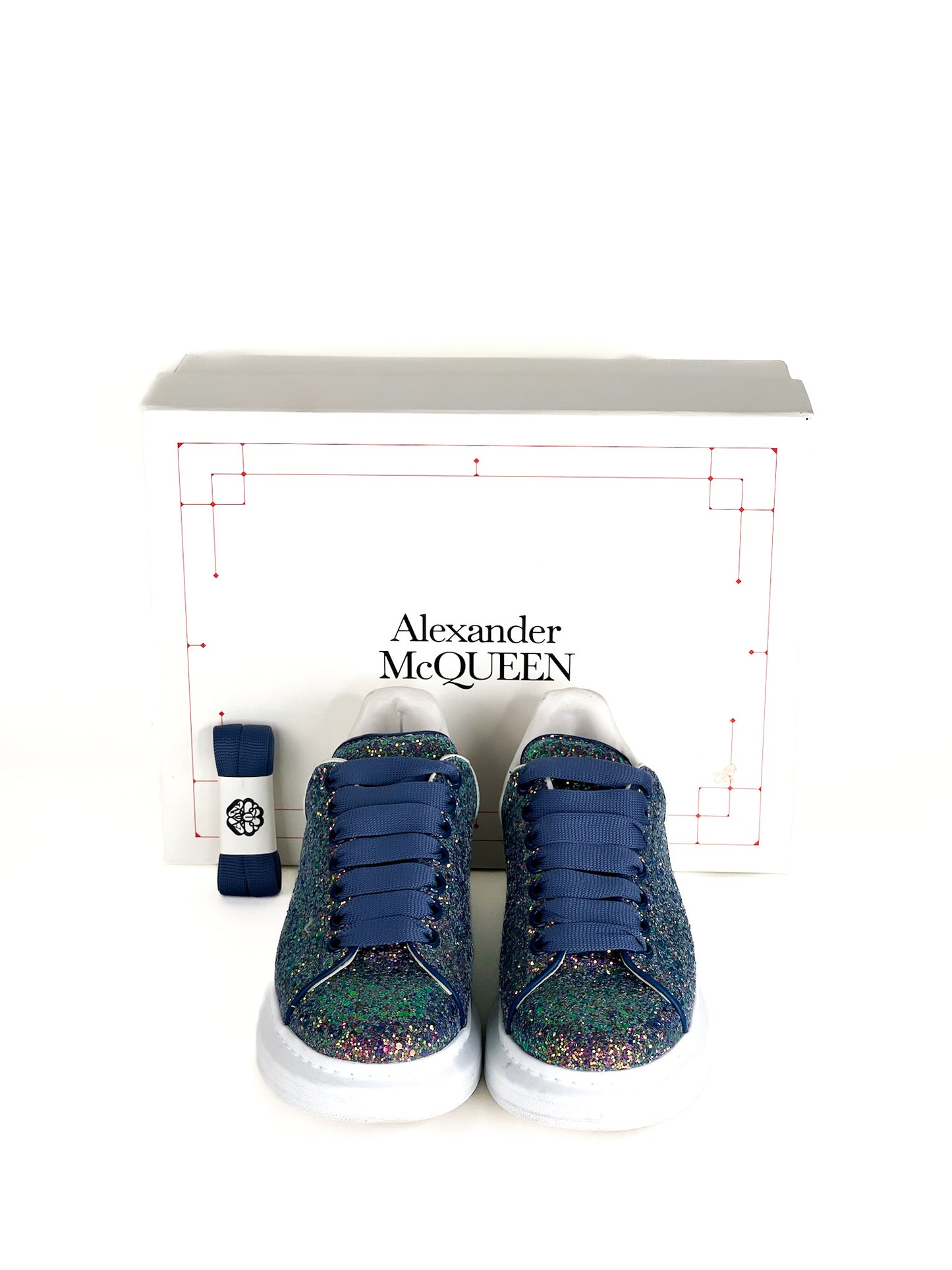 Alexander Mcqueen Glitter Disco Trainer Size 37
