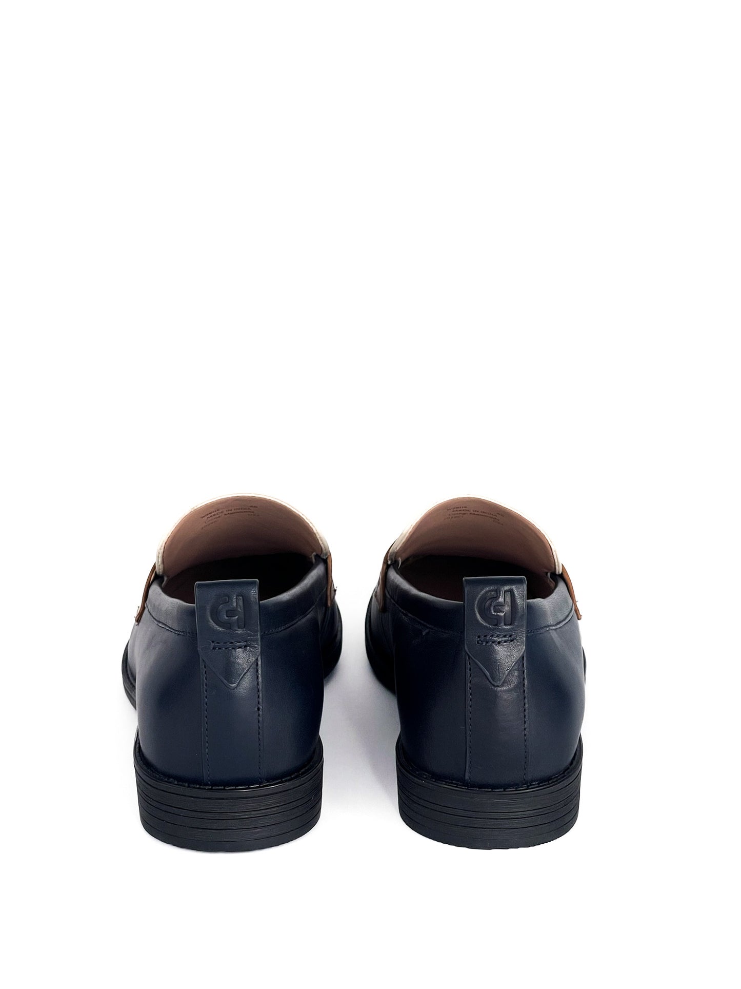 Cole Haan Leather Stassi Penny Loafer Black & White Size 6