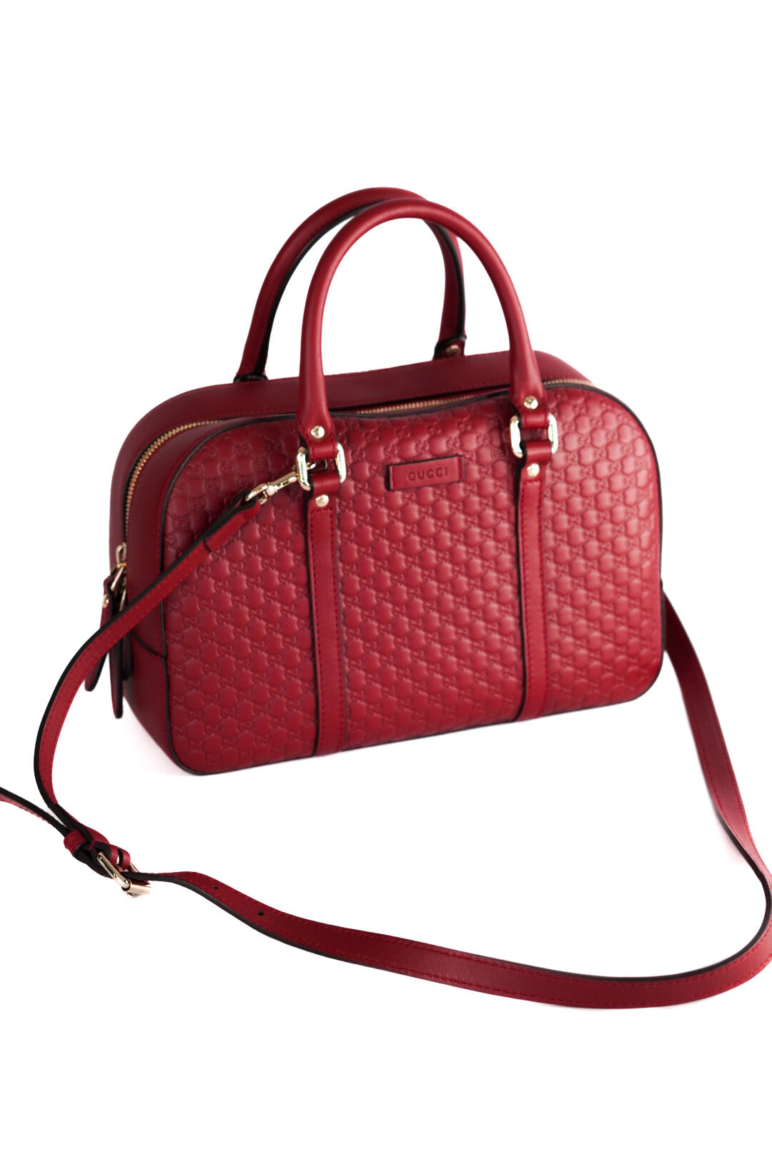 Gucci Soft Microguccissima Medium Crossbody Bag Rosso