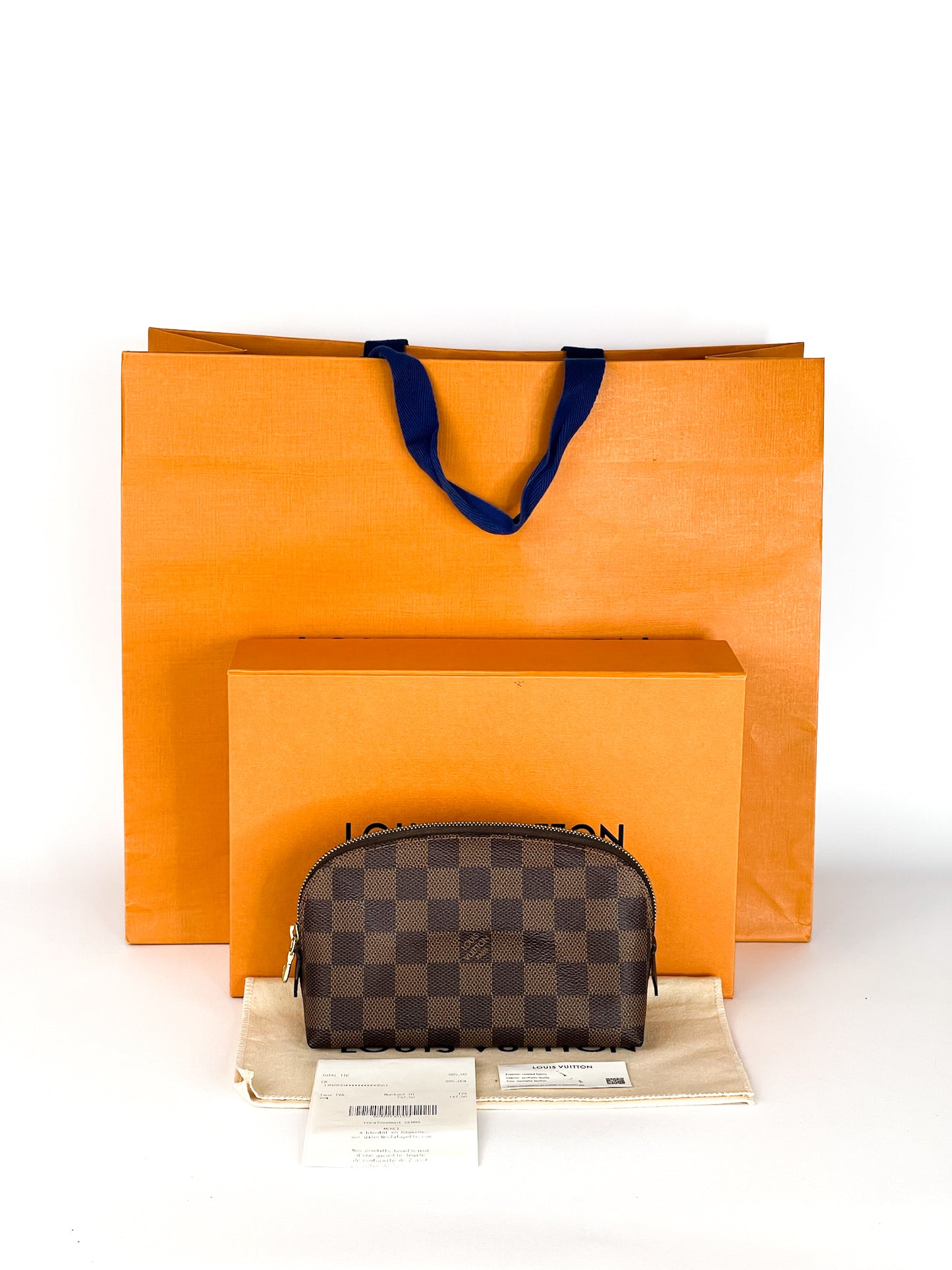 Louis Vuitton Cosmetic Pouch PM Damier Ebene Canvas