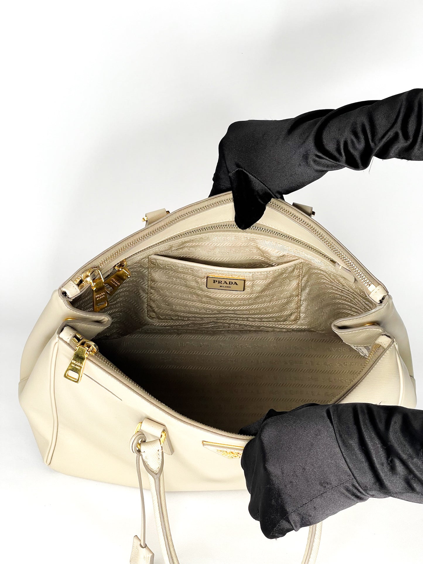 Prada Galleria Saffiano Leather Taupe
