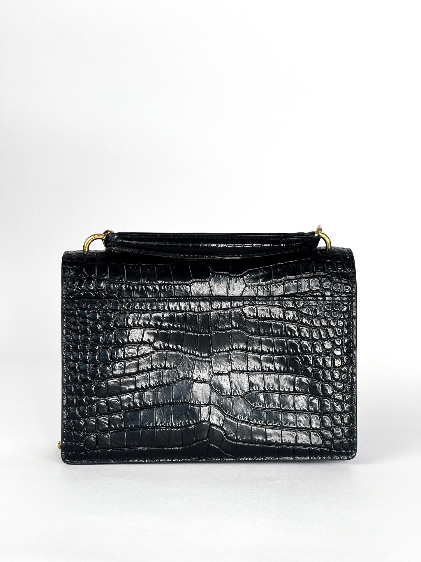 Saint Laurent Sunset Crocodile Embossed Mini Bag