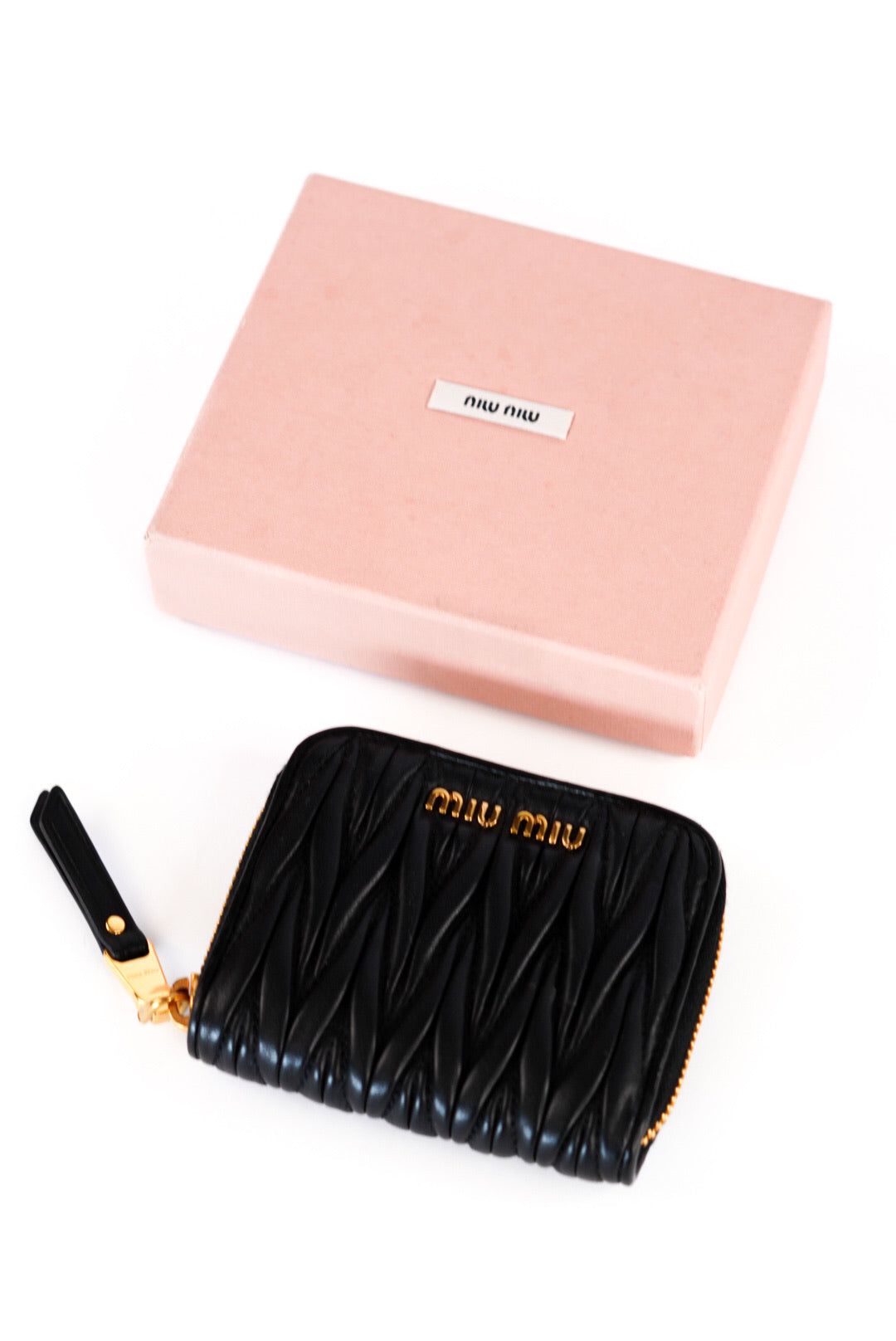 Miu Miu Matelasse Coin Purse In Nappa Leather
