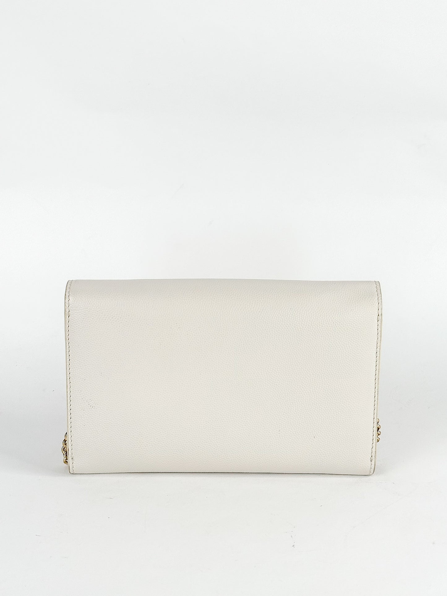 Saint Laurent Uptown Leather Wallet on Chain
