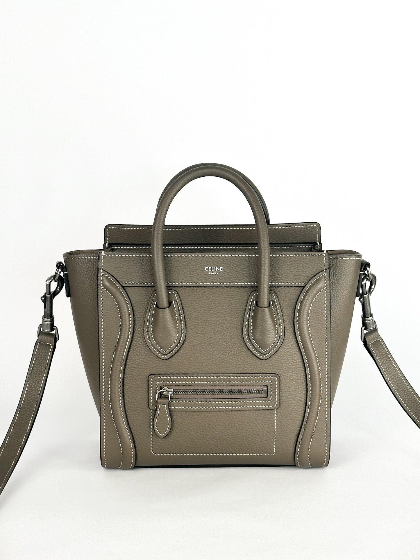Celine Nano Luggage in Drummed Calfskin