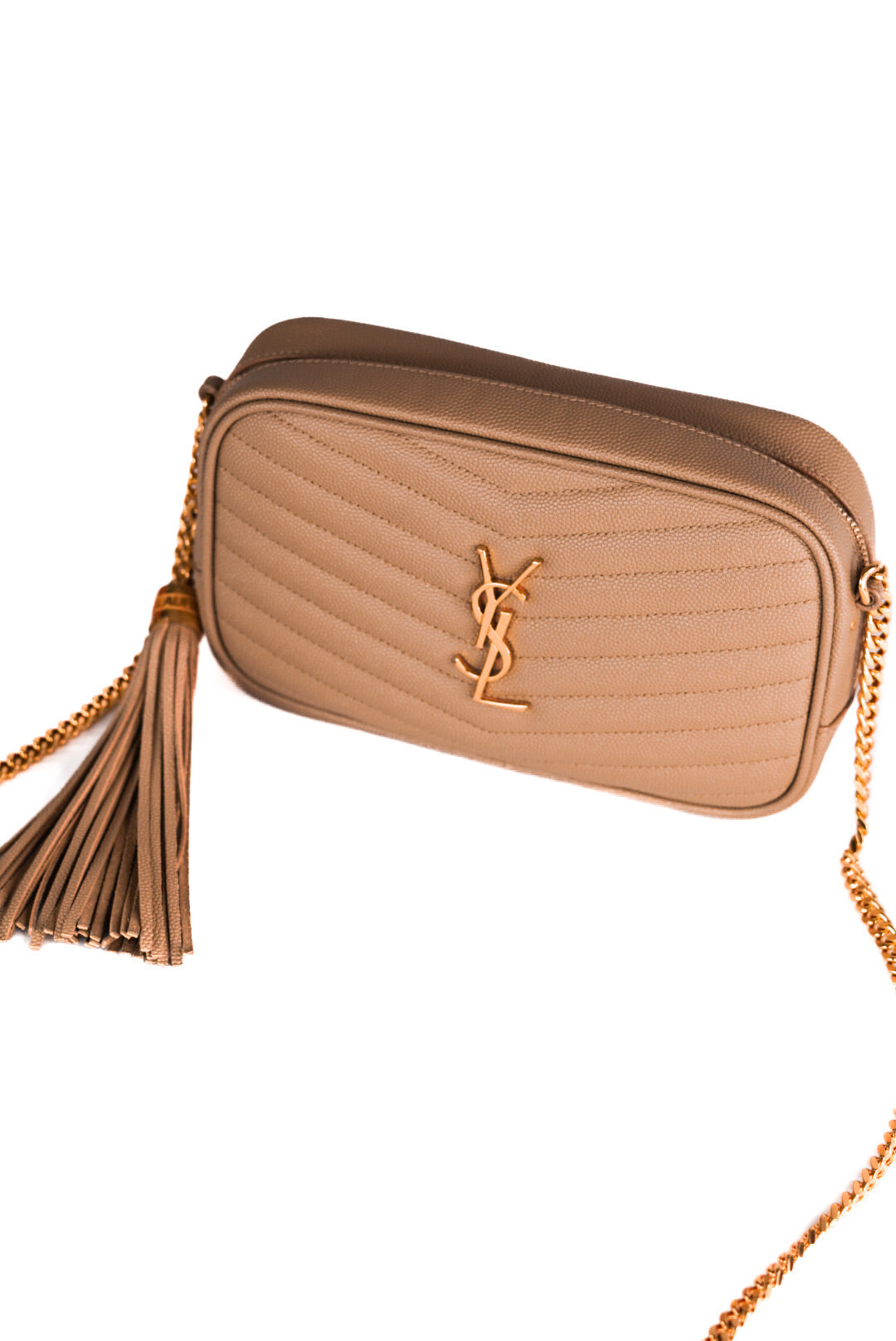 Saint Laurent Grain De Poudre Matelasse Monogram Mini Lou Camera Bag