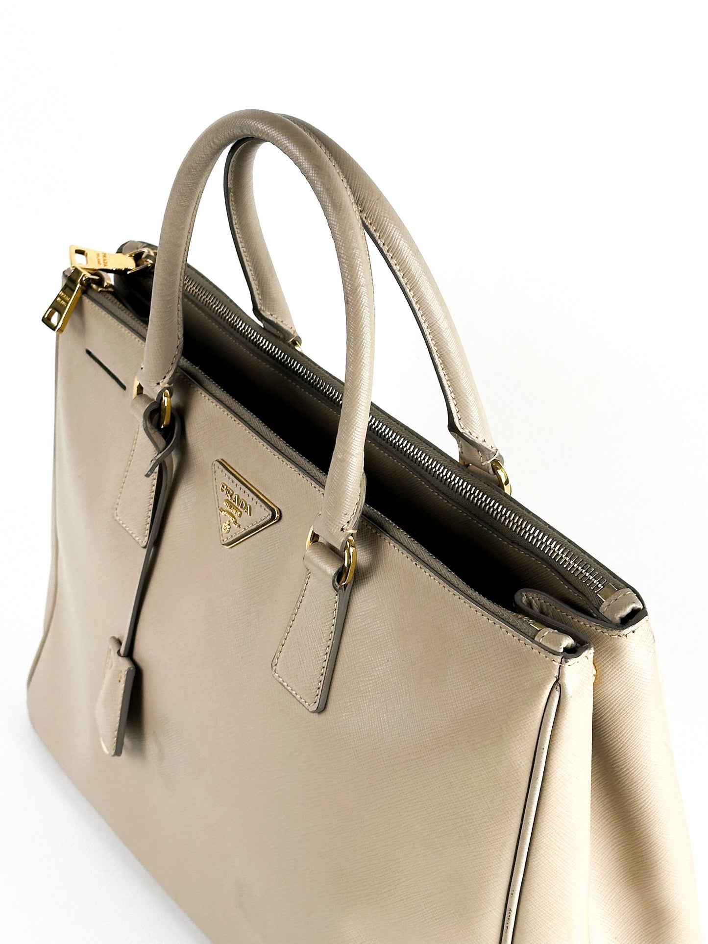 Prada Galleria Saffiano Leather Taupe