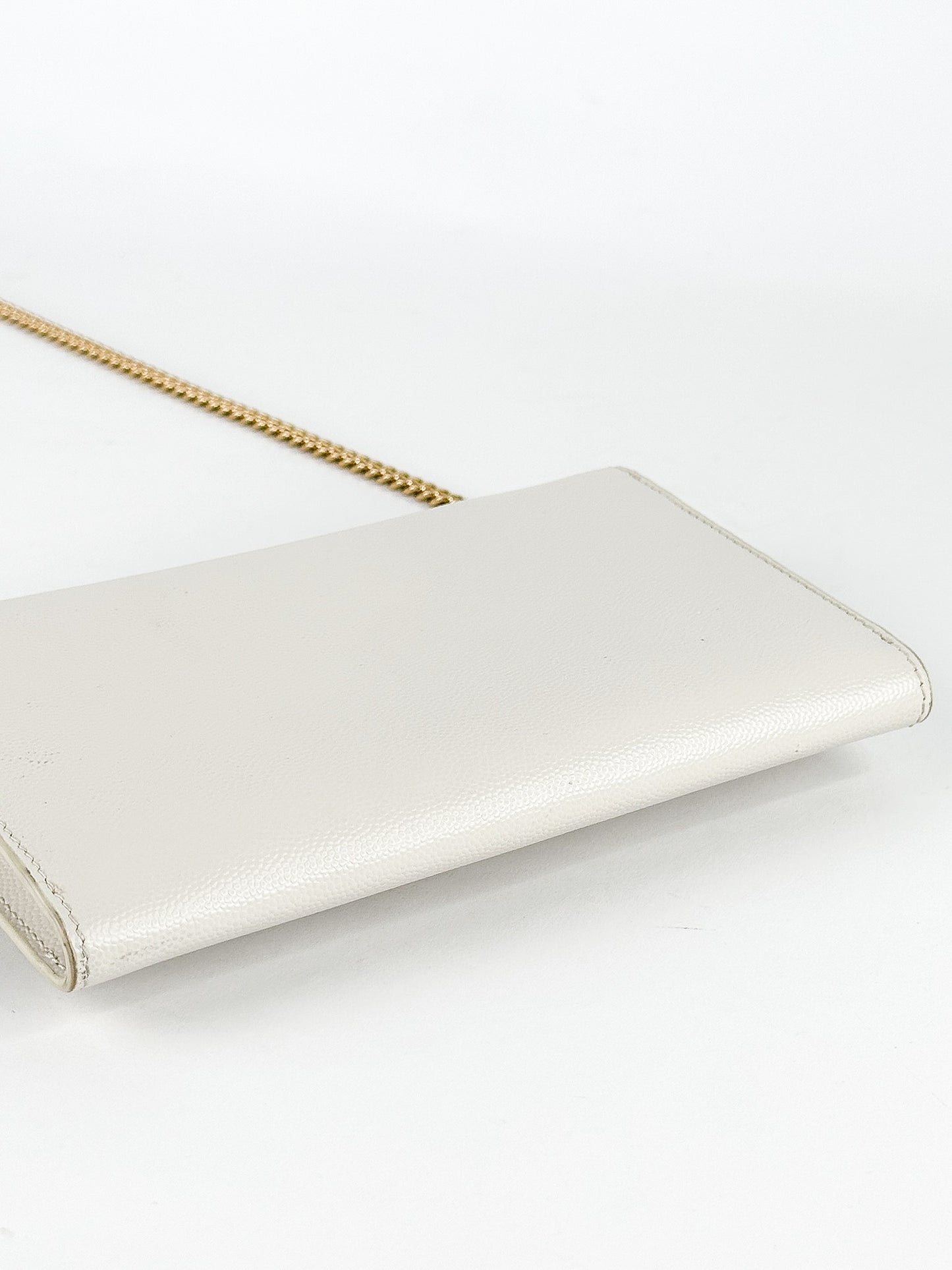 Saint Laurent Uptown Leather Wallet on Chain