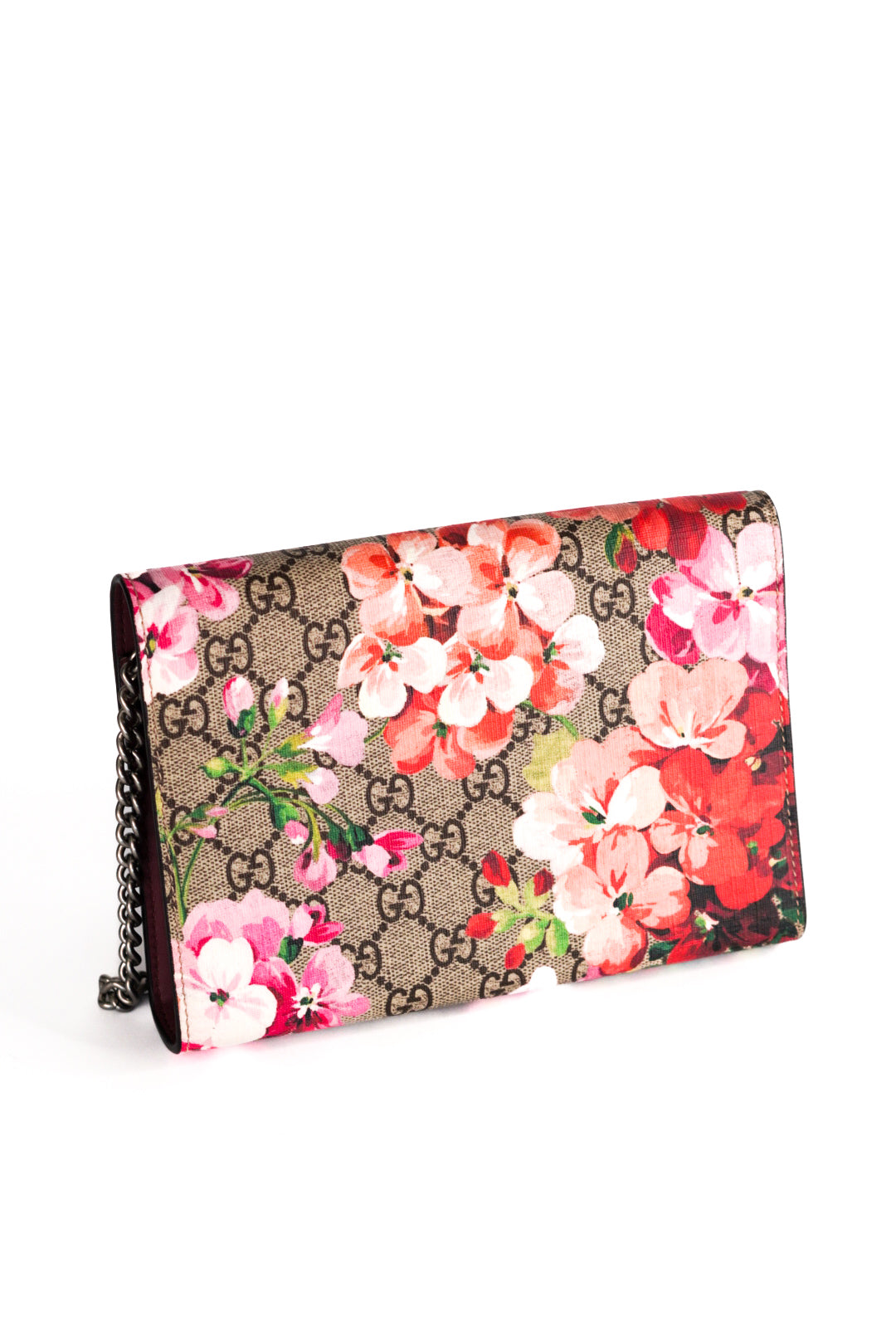 Gucci Multicolor GG Supreme Canvas and Leather Blooms Dionysus Wallet On Chain
Limited Edition