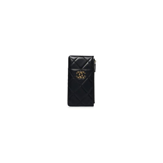 Chanel 19 Vertical Phone Case Pouch Quilted Goatskin