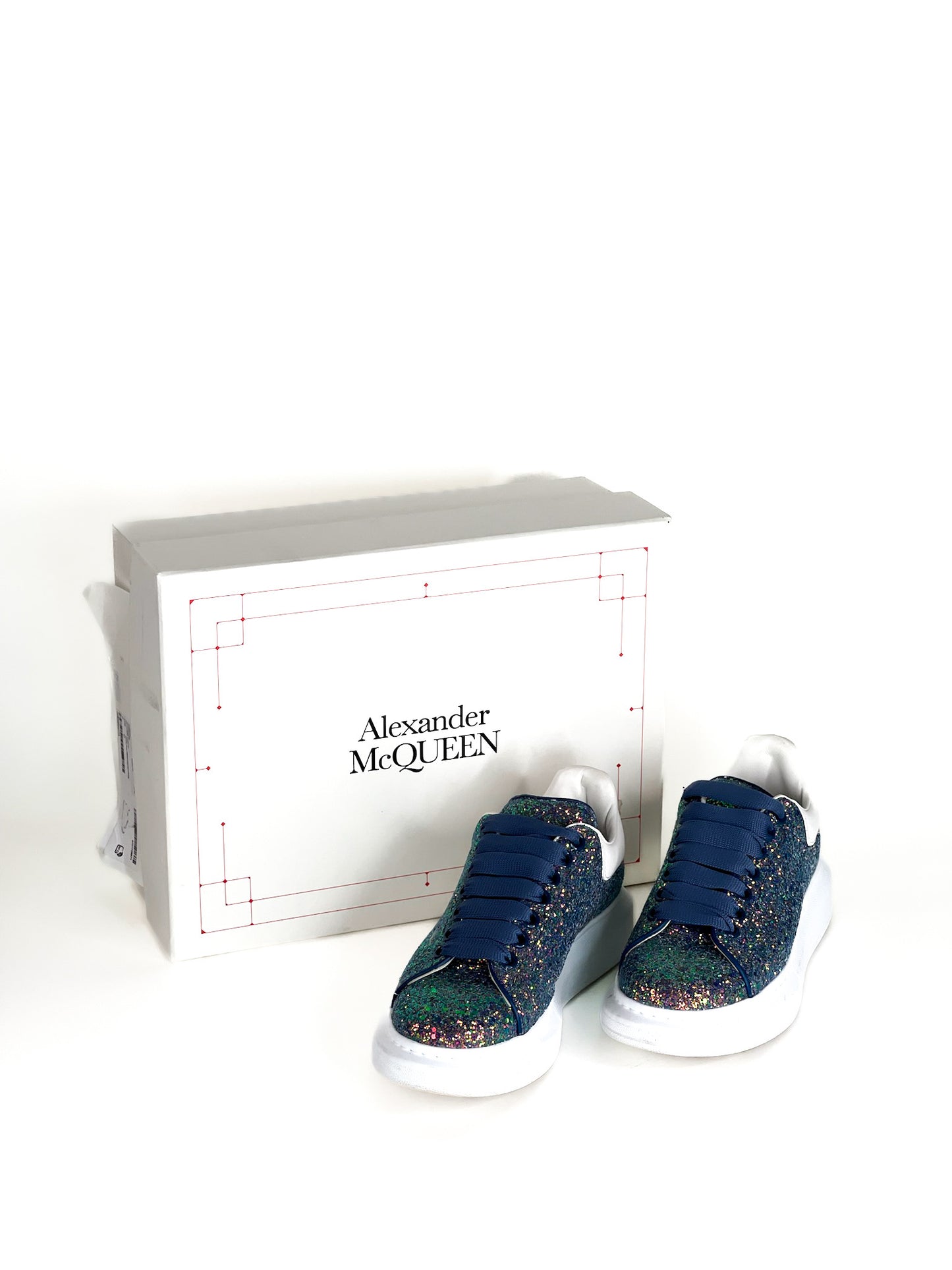 Alexander Mcqueen Glitter Disco Trainer Size 37