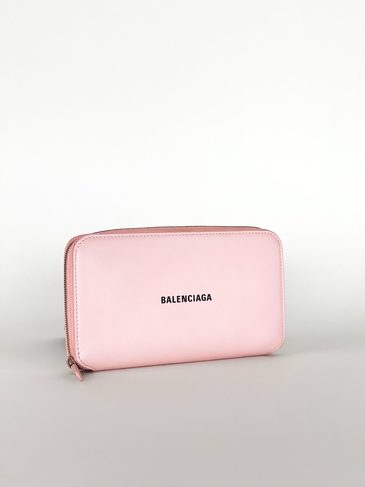 Balenciaga Long Wallet in Pink Leather