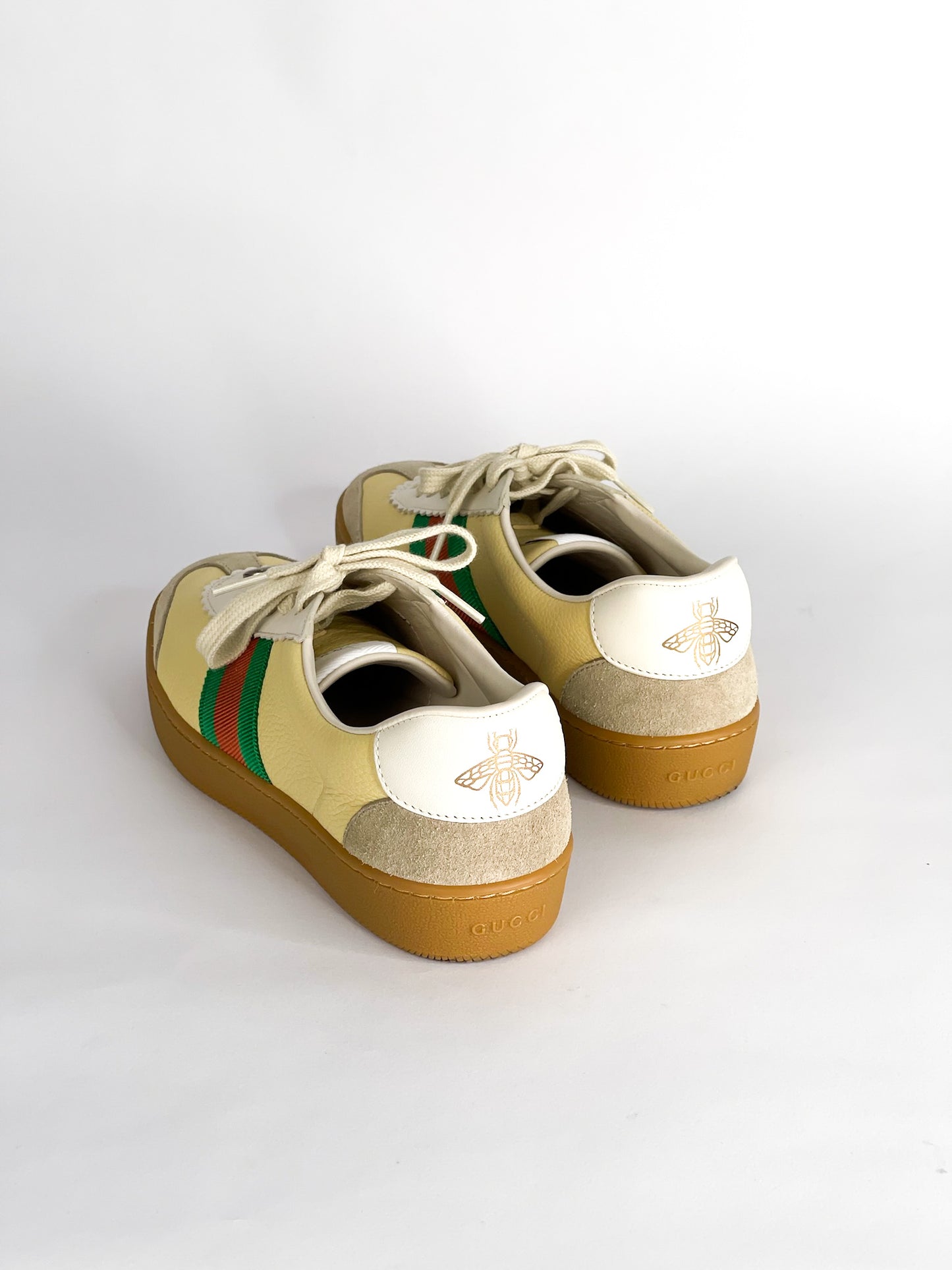 Gucci Tricolor Leather and Suede G74 Sneakers Size 37 1/2