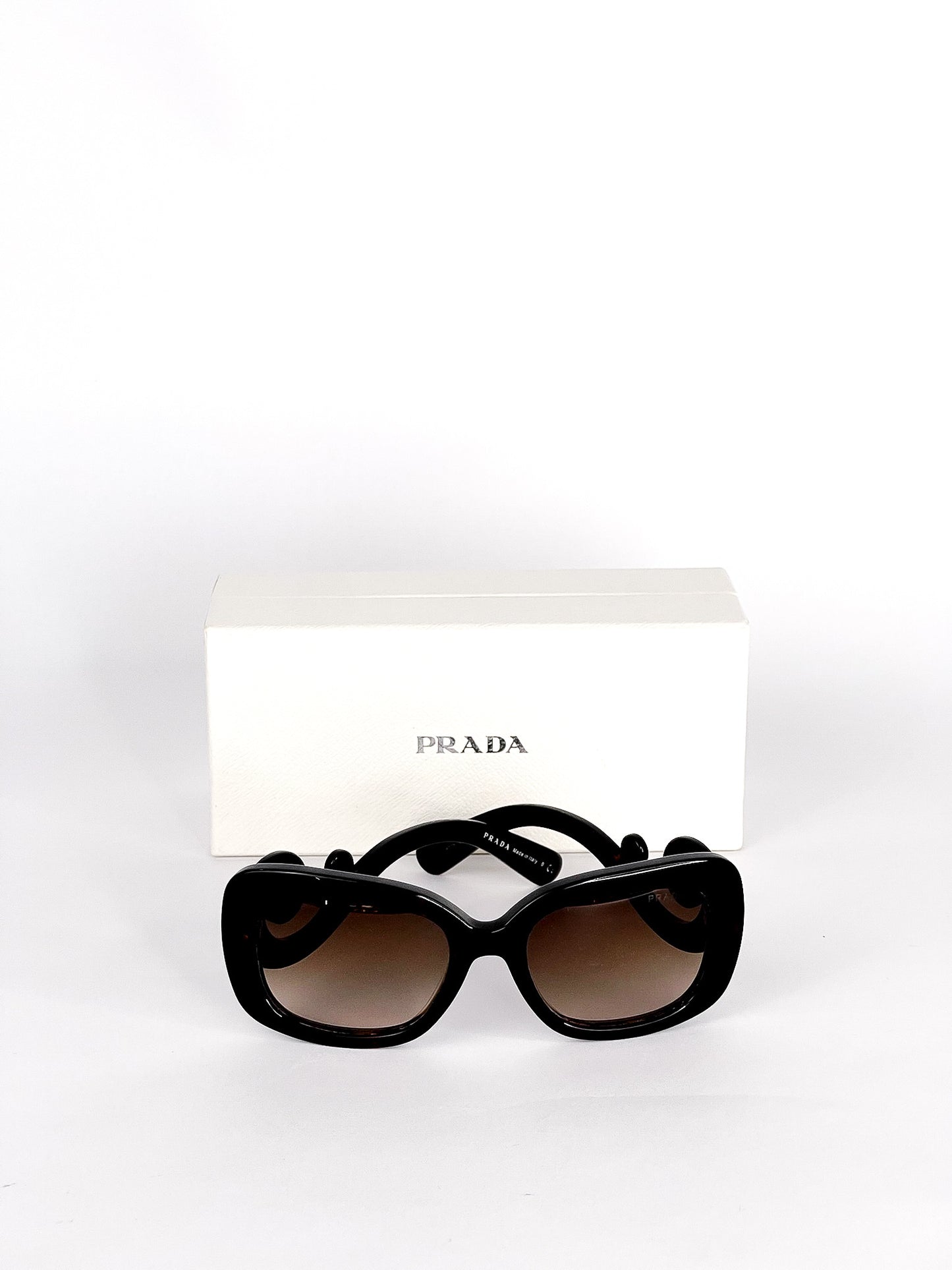 Prada Brown Tortoise Baroque Sunglasses