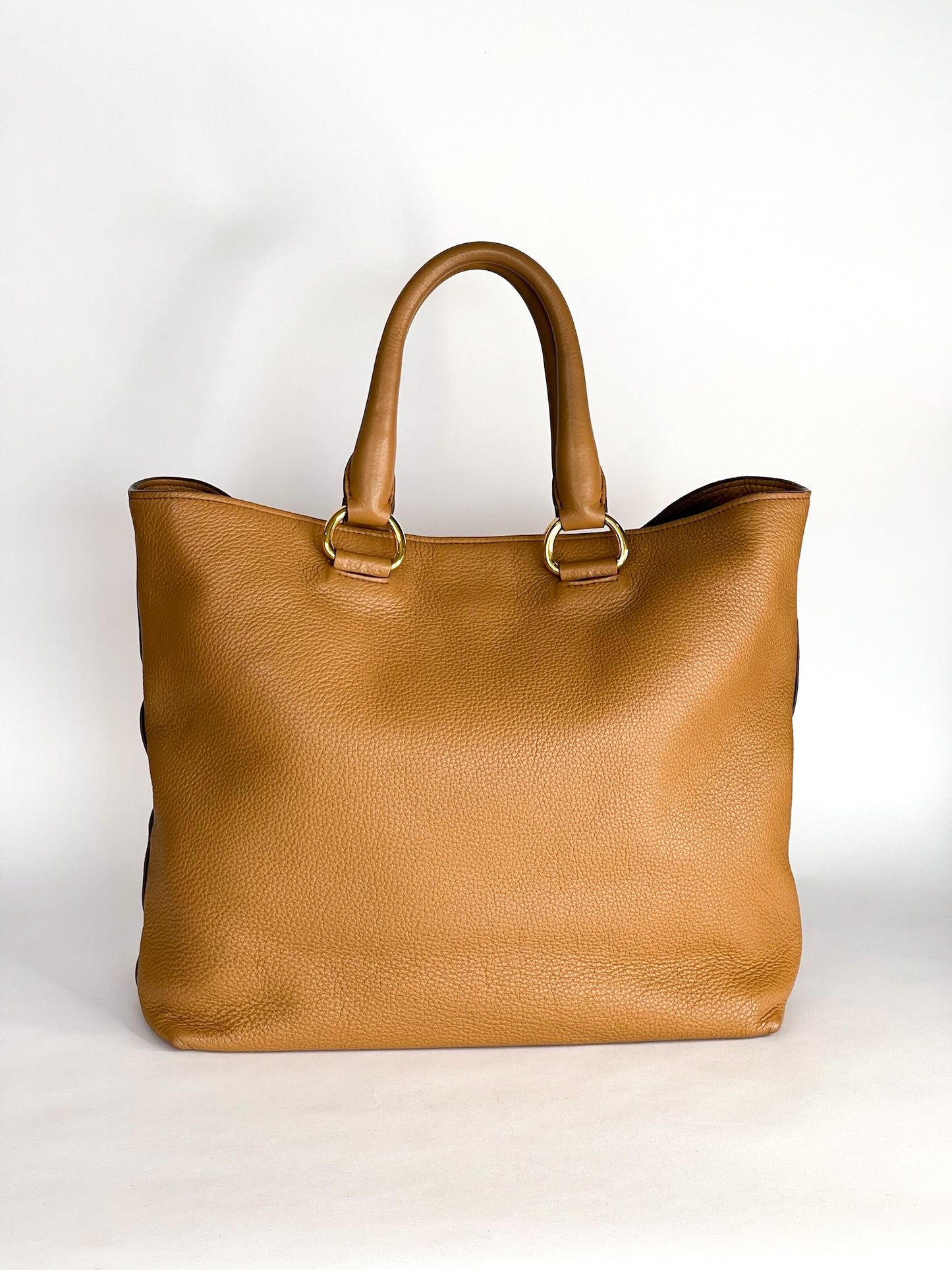 Prada Vitello Daino Leather Two Way Tote Bag