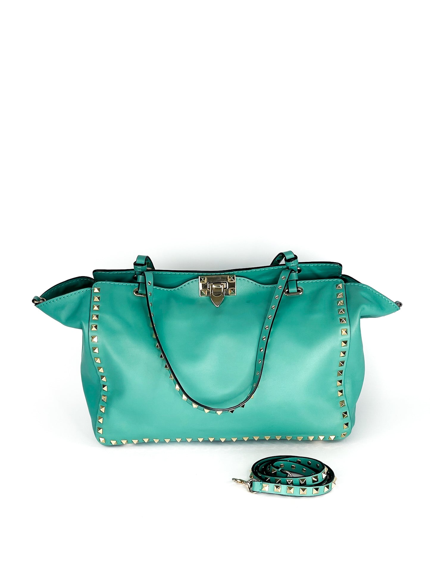 Valentino Garavani Vitello Rockstud Tote Colibri