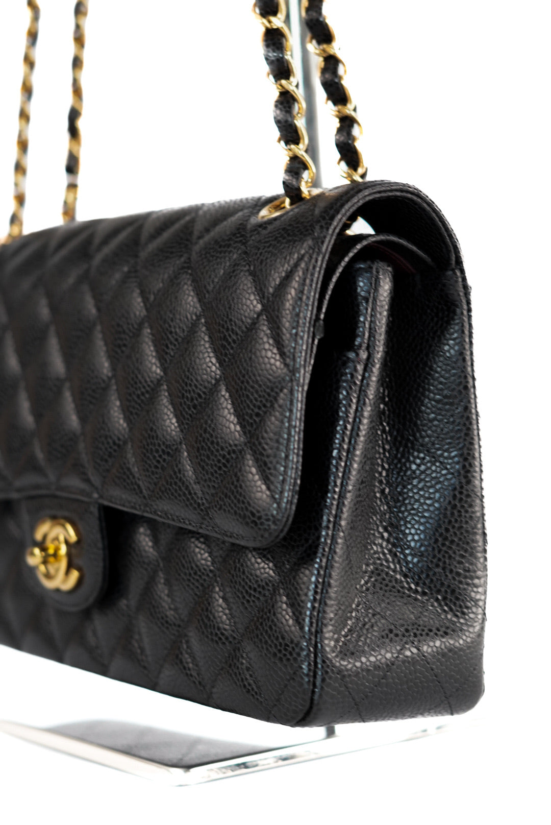 Chanel Classic Double Flap Caviar Leather Gold Hardware