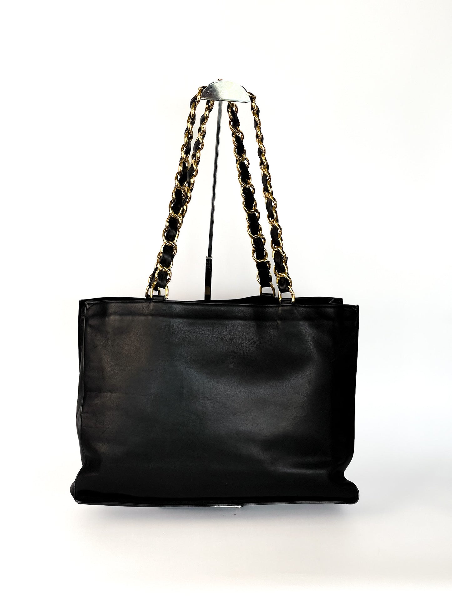 Chanel Vintage CC Logo Chain Tote Bag GHW