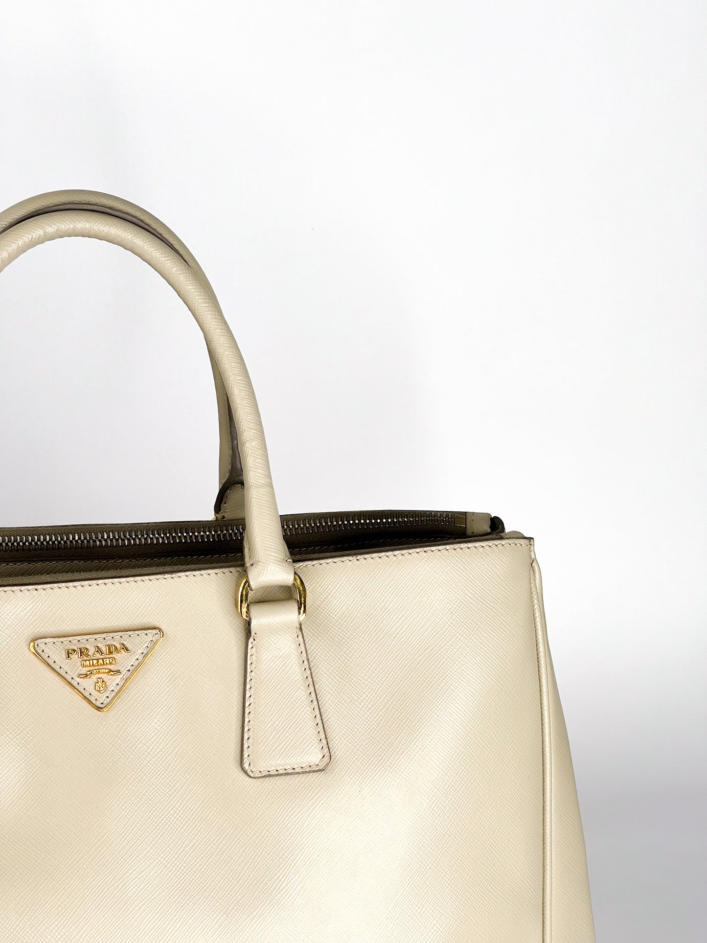 Prada Galleria Saffiano Leather Taupe