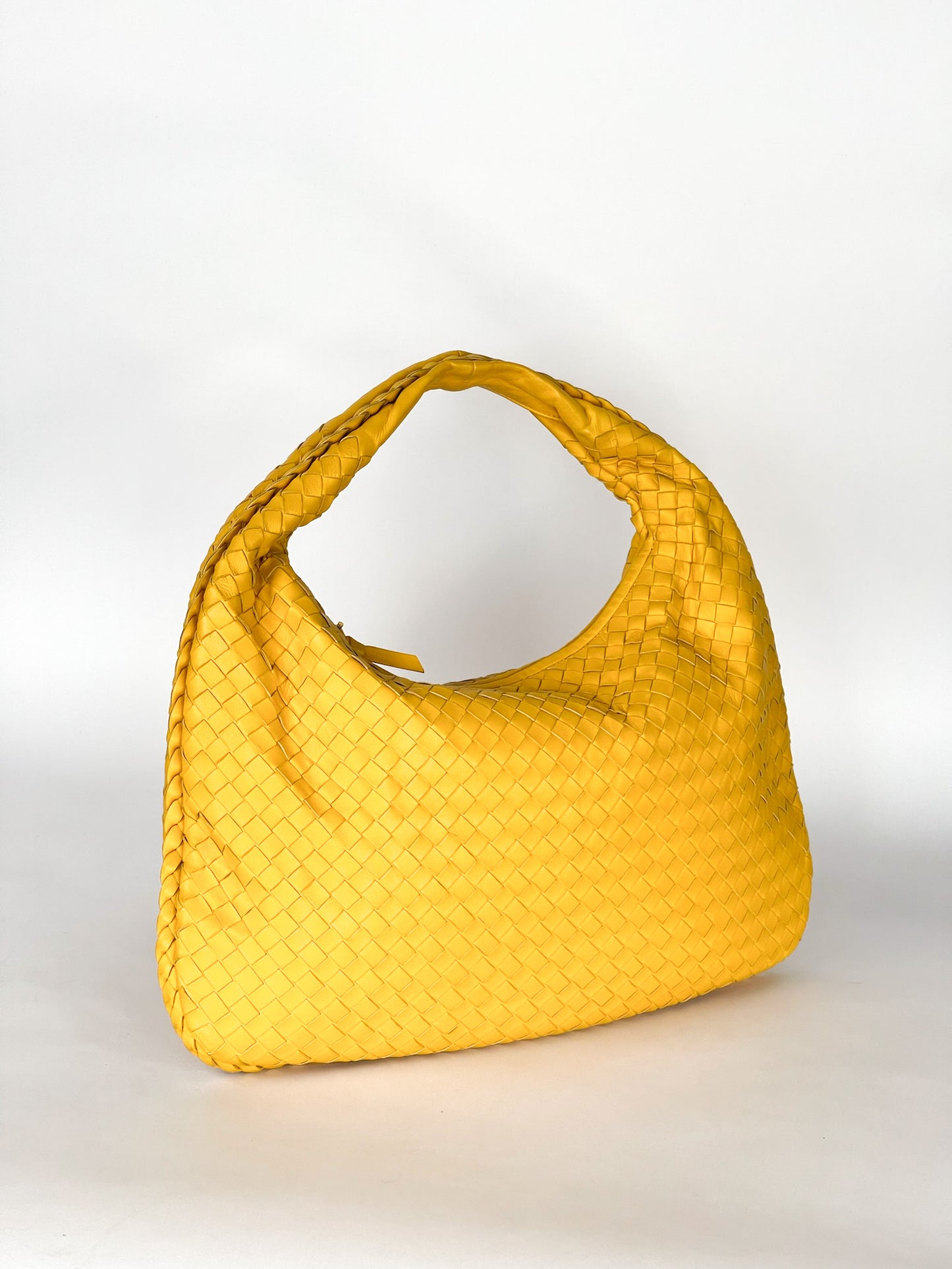 Bottega Veneta Intrecciato Leather Hobo Bag Yellow