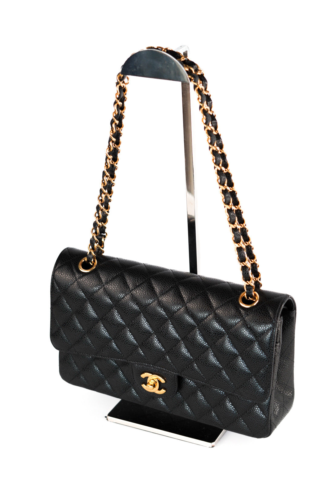 Chanel Classic Double Flap Caviar Leather Gold Hardware