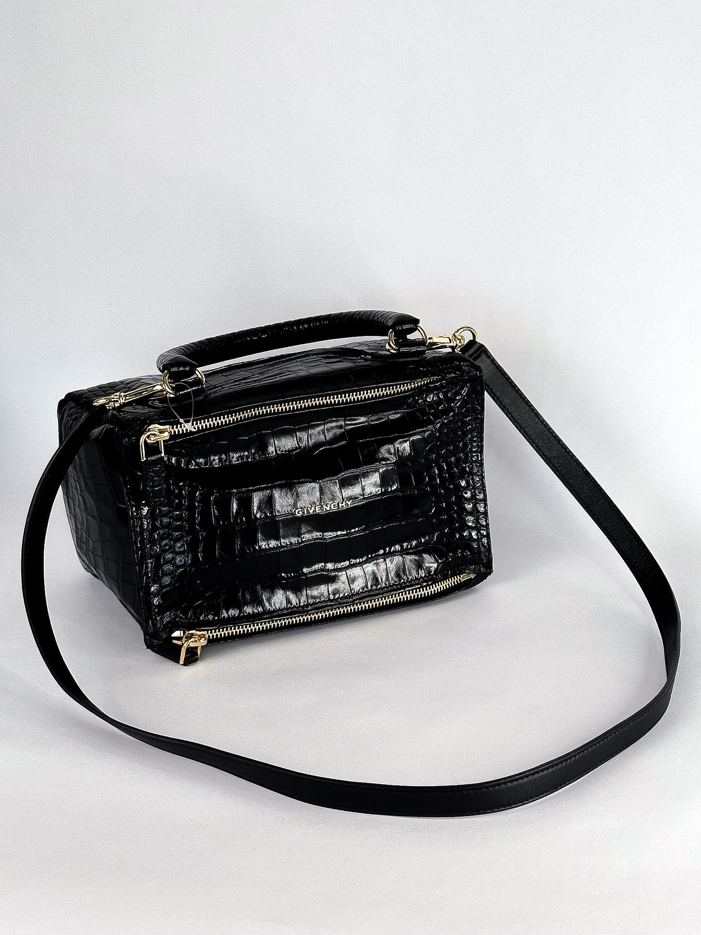 Givenchy Pandora Small Croc Embossed Bag