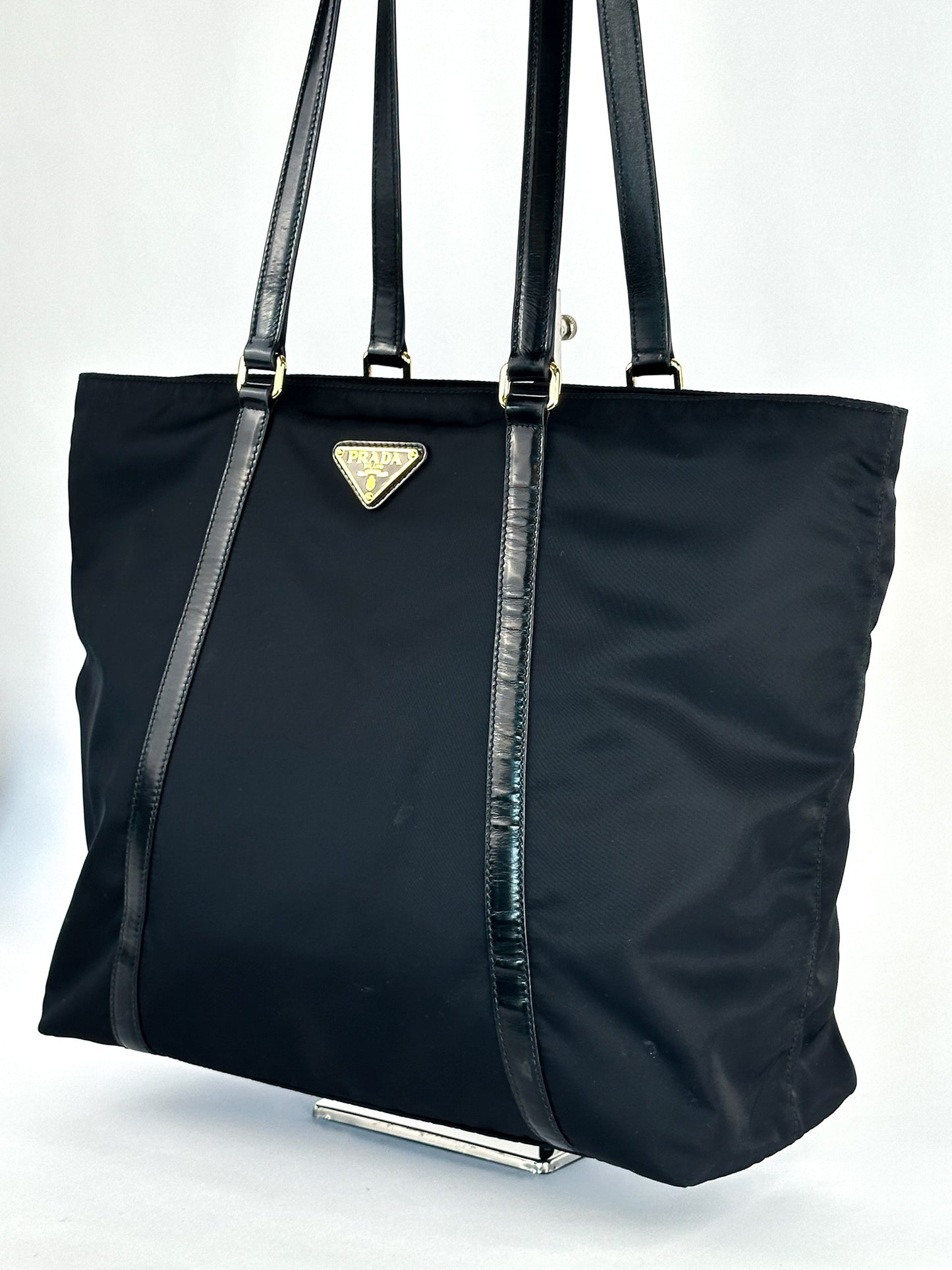 Prada Black Tessuto Nylon Spazzolato