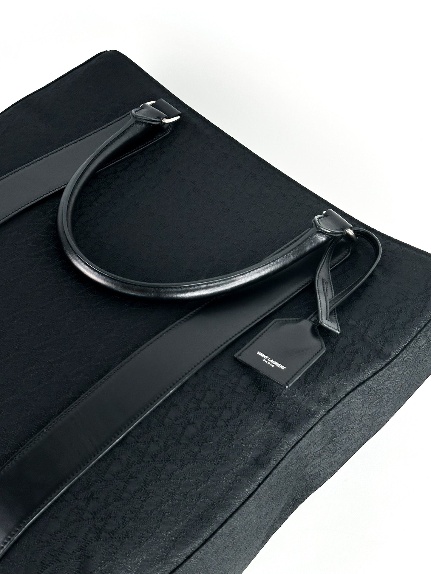 Saint Laurent Toile Classic Monogram Tote Bag Black