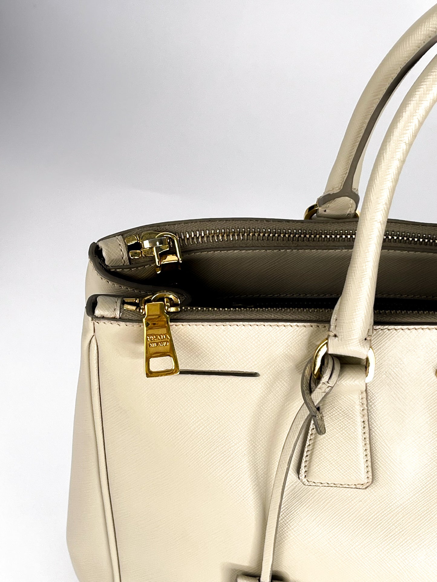 Prada Galleria Saffiano Leather Taupe