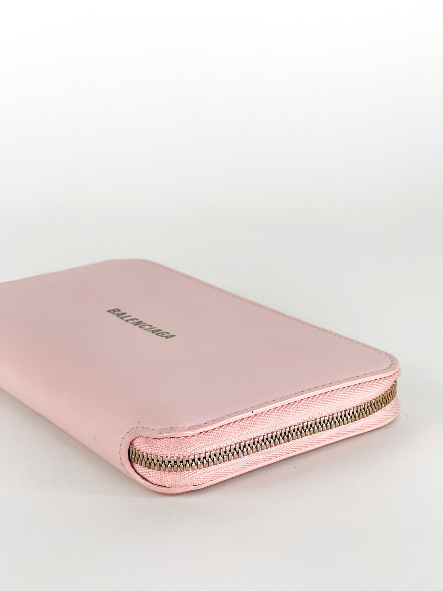 Balenciaga Long Wallet in Pink Leather