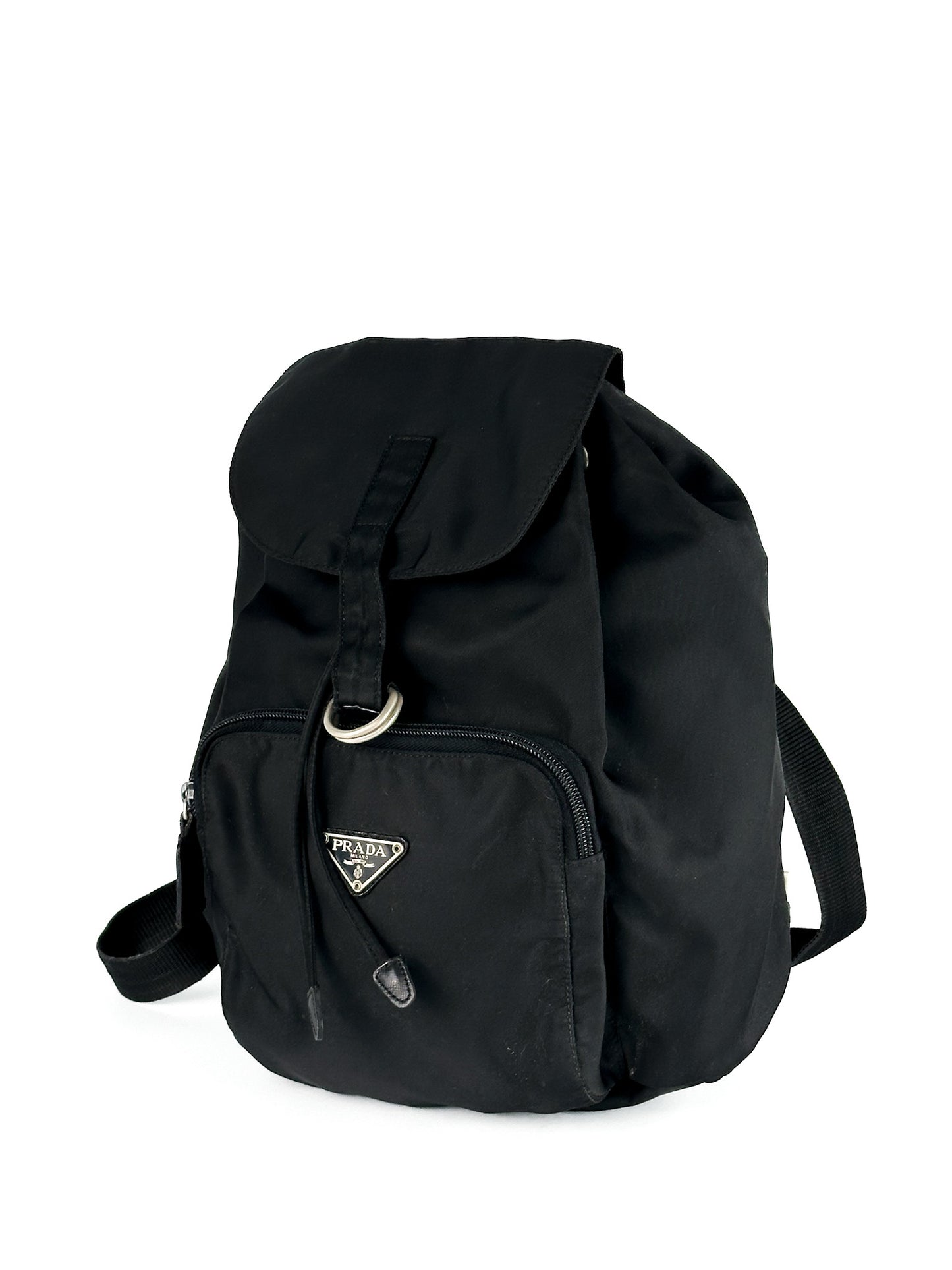 Prada Nylon Vela Mini Cinch Backpack Black