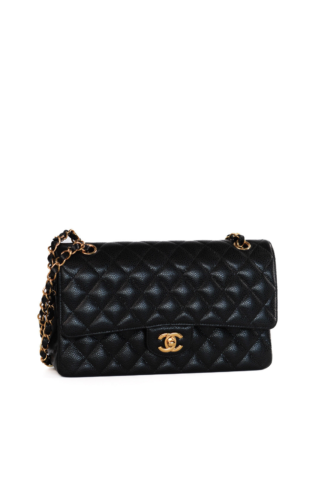 Chanel Classic Double Flap Caviar Leather Gold Hardware
