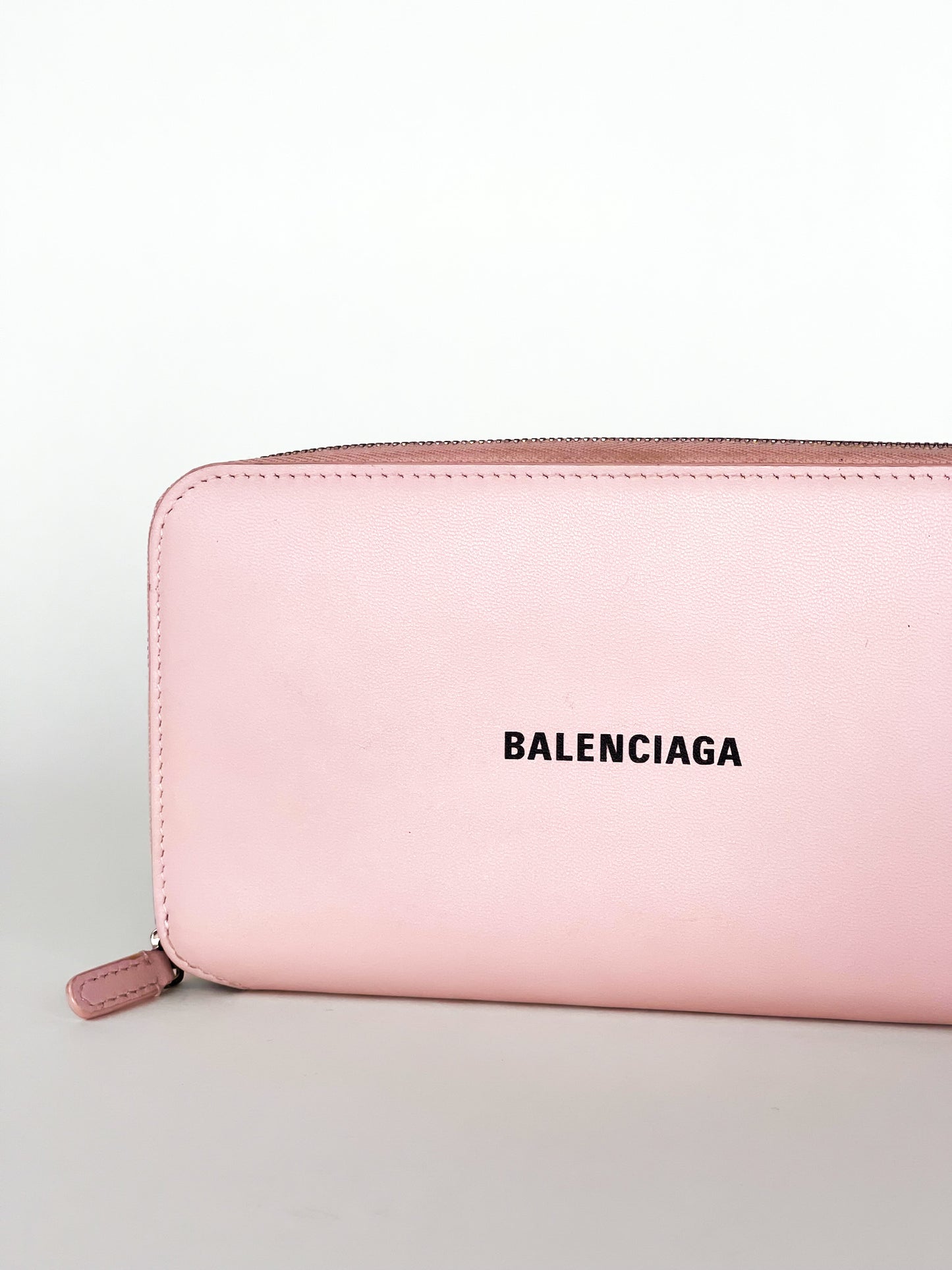 Balenciaga Long Wallet in Pink Leather