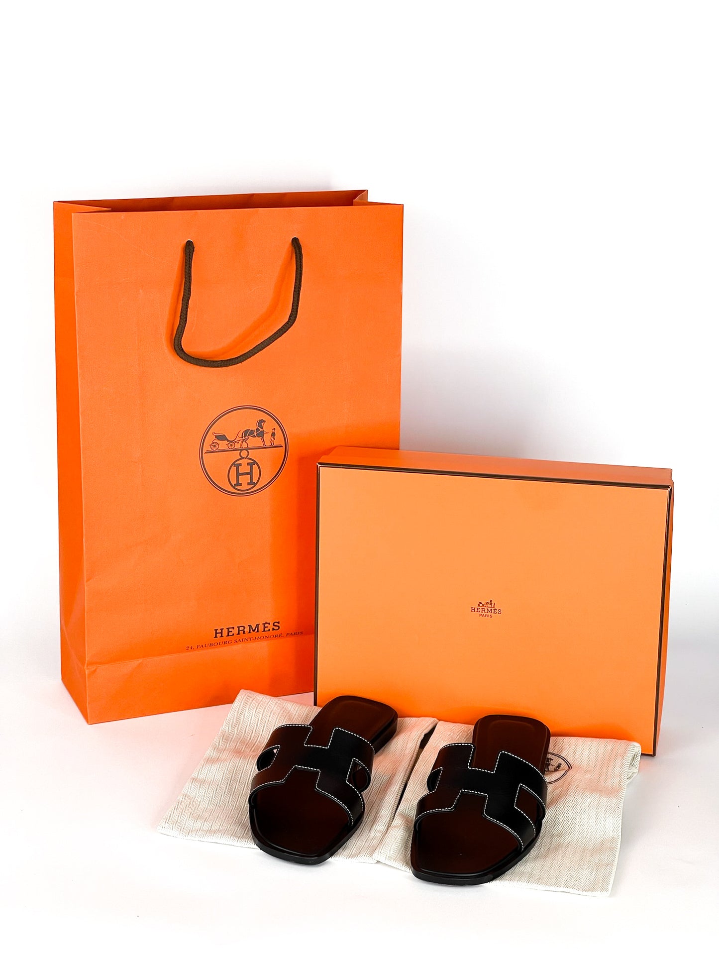 Hermes Oran Sandals Size 37