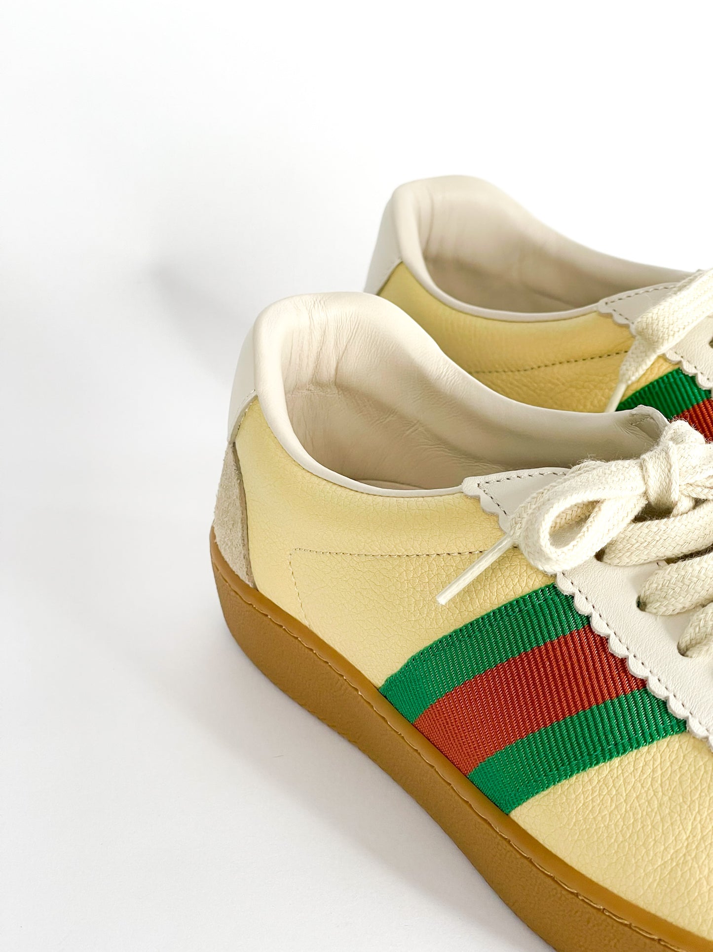Gucci Tricolor Leather and Suede G74 Sneakers Size 37 1/2