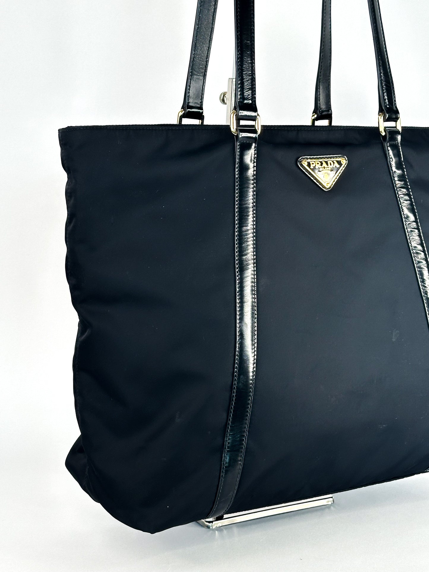 Prada Black Tessuto Nylon Spazzolato