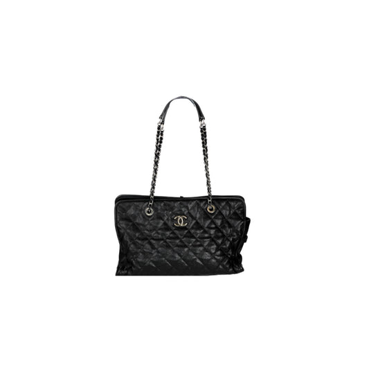 Chanel Caviar Quilted Small Shopping Tote Black